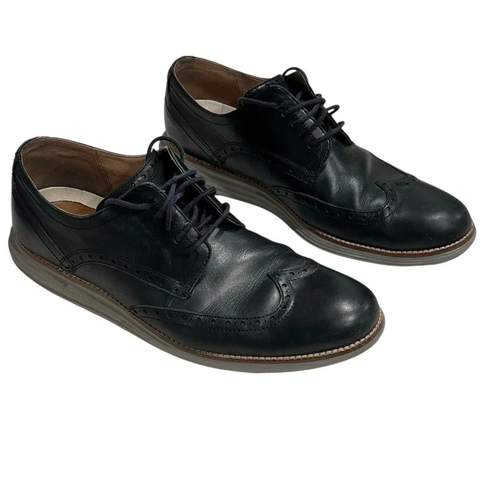 Cole Haan Men's Original Grand Oxford Black‎ Leather/Ironstone Size 10M C26470